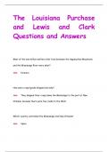 The Louisiana Purchase  and Lewis and Clark Questions and Answers