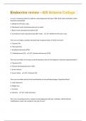 Endocrine review - 425 Arizona College Questions & Answers Solved 100% Correct!!