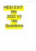 Hesi exit rn exam 2024 v3 real 160 questions and answers 