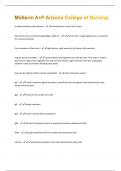 Midterm A+P Arizona College of Nursing Questions With 100% Correct Answers.