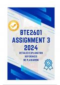 BTE2601 Assignment 3 (COMPLETE QUESTIONS &  ANSWERS) (619988) _DUE 2 August 2024