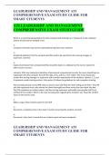 LEADERSHIP AND MANAGEMENT ATI COMPREHENSIVE EXAM STUDY GUIDE FOR SMART STUDENTS