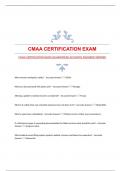 CMAA CERTIFICATION EXAM|GUARANTEED ACCURATE ANSWERS|VERIFIED