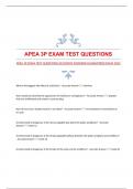 APEA 3P EXAM TEST QUESTIONS|ACCURATE ANSWERSGUARANTEED EXAM 2024