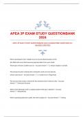 APEA 3P EXAM STUDY QUESTIONBANK 2024|GUARANTEED QUESTIONS|A+ GRADED|UPDATED