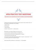 APEA PRACTICE TEST QUESTIONS|ACCURATE ANSWERS|GUARANTEED{VERIFIED}