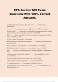 EPA Section 609 Exam Questions With 100% Correct Answers.