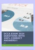 DCCA EXAM 2024 QUESTIONS WITH 100% CORRECT ANSWERS!!