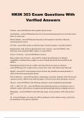 HKIN 303 Exam Questions With Verified Answers