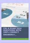 CDL-A EXAM 2024 QUESTIONS WITH 100% CORRECT ANSWERS!!