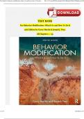 Test Bank For Behavior Modification: What It Is and How To Do It, 12th Edition 2024 by Garry Martin & Joseph J. Pear, All Chapters 1 - 29, Verified Newest Version 100% Complete Pdf