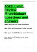 ASCP Exam Review Microbiology questions and answers