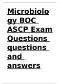 Microbiology BOC ASCP Exam Questions questions and answers