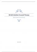 NR 605 Solution Focused Therapy Question and answers verified to pass