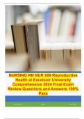 NURSING RN NUR 209 Reproductive Health at Excelsior University Comprehensive 2024 Final Exam Review Questions and Answers 100% Pass