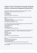 Chapter 5 and 6_ Transaction Processing, Enterprise Systems, and Business Intelligence Analytics (M/C) Questions & answers with complete solutions/ latest update  (stuvia 5 stars  rating) Score A+ Download 