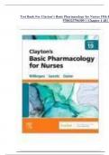 Test Bank For Clayton’s Basic Pharmacology for Nurses 19th Edition By Michelle J. Willihnganz, Samuel L. Gurevitz, Bruce Clayton | 9780323796309 | | Chapter 1-48 | All Chapters with Answers and Rationals