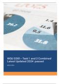 WGU D361 - Task 1  and 2 Combined Latest Updated 2024  passed