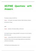 SEJPME Questions with Answers