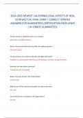 2024-2025 NEWEST CALIFORNIA LEGAL ASPECTS OF REAL  ESTATEACTUAL FINAL EXAM | CORRECT VERIFIED  ANSWERS FOR GUARANTEED CERTIFICATION EXCELLENCE  | A+ GRADE GUARANTEED. 