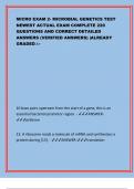 MICRO EXAM 2- MICROBIAL GENETICS TEST  NEWEST ACTUAL EXAM COMPLETE 220  QUESTIONS AND CORRECT DETAILED  ANSWERS (VERIFIED ANSWERS) |ALREADY  GRADED A+