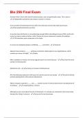 Bio 256 Final Exam Questions And Answers | Complete Solution Graded A+