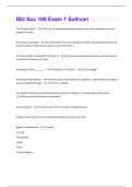 ISU Soc 106 Exam 1 Sullivan Questions And Answers.