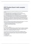 CRT Practice Exam II with complete solutions