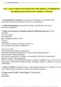 F.I.T. : FINAL WRITTEN EXAM REVIEW (THE MEDICAL INTERPRETER TEXTBOOK) QUESTIONS WITH CORRECT ANSWERS