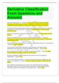 Derivative Classification Exam Questions and Answers 