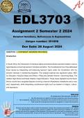 EDL3703 Assignment 2 (COMPLETE ANSWERS) Semester 2 2024 (351858) - DUE 28 August 2024