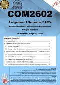 COM2602 Assignment 1 (COMPLETE ANSWERS) Semester 2 2024 