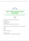 GAS FITTER 2 PRACTICE TEST QUESTIONS WITH GUARANTEED ACCURATE ANSWERS