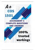 COS1501 Assignment 3 (COMPLETE ANSWERS) 2024 (653581) - DUE 22 July 2024