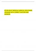 ATI RN ADULT MEDICAL SURGICAL 2024 EXAMS  UPGRAND WITH CORRECT QUSTION AND  ANSWERS Adverse effect of enalapril - correct answerIdentify orthostatic hypotension as an adverse effect of  enalapril. Delayed wound healing - correct answerIdentify urine outpu