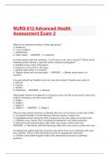 NURS 612 Advanced Health Assessment Exam 2