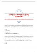 AAPC CPC PRACTICE EXAM QUESTIONS WITH GUARANTEED ACCURATE ANSWERS