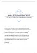 AAPC CPC EXAM PRACTICE!! WITH GUARANTEED ACCURATE ANSWERS