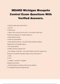 MDARD Michigan Mosquito Control Exam Questions With Verified Answers.