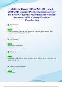 Midterm Exam: NR546/ NR 546 (Latest 2024/ 2025 Updates COMPLETE STUDY BUNDLE PACKAGE) Psychopharmacology for the PMHNP -Questions and Verified Answers -100% Correct-Grade A-Chamberlain