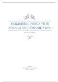 PARAMEDIC PRECEPTOR ROLES & RESPONSIBILITIES