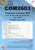 COM2603 Assignment 1 (COMPLETE ANSWERS) Semester 2 2024