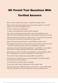 NC Permit Test Questions With Verified Answers