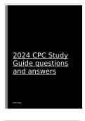 2024 CPC Study Guide questions and answers