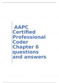 AAPC Certified Professional Coder Chapter 6 questions and answers.