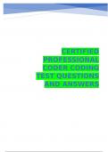 Certified Professional Coder Coding Test questions and answers