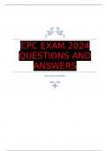 CPC Exam 2024 questions and answers.