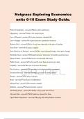 Notgrass Exploring Economics units 6-10 Exam Study Guide.