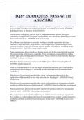 D487 EXAM QUESTIONS WITH ANSWERS