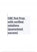 GRE Test Prep with verified solutions (guaranteed success)